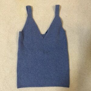 J. Crew Blue Ribbed Tank Top